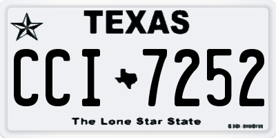 TX license plate CCI7252