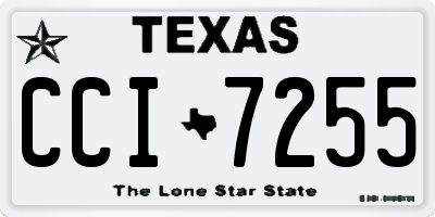 TX license plate CCI7255