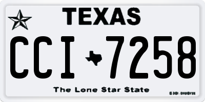 TX license plate CCI7258