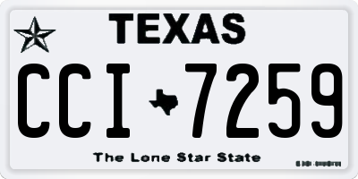 TX license plate CCI7259