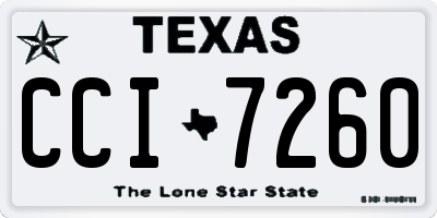 TX license plate CCI7260
