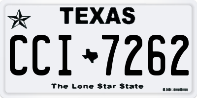 TX license plate CCI7262