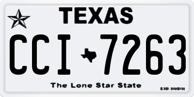 TX license plate CCI7263
