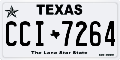 TX license plate CCI7264