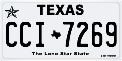 TX license plate CCI7269