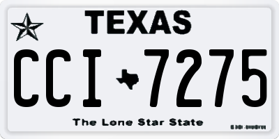 TX license plate CCI7275