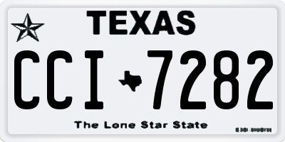 TX license plate CCI7282