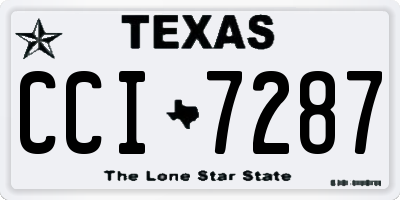 TX license plate CCI7287