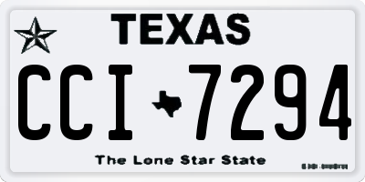 TX license plate CCI7294