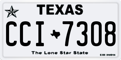 TX license plate CCI7308