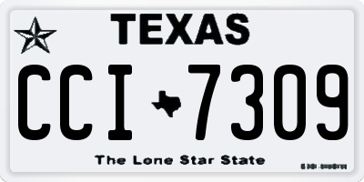 TX license plate CCI7309