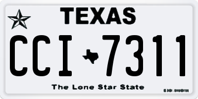TX license plate CCI7311