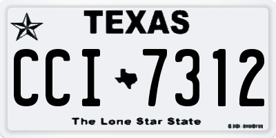 TX license plate CCI7312