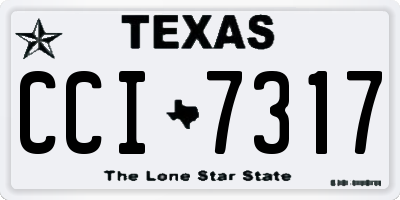 TX license plate CCI7317