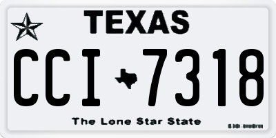 TX license plate CCI7318