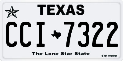 TX license plate CCI7322