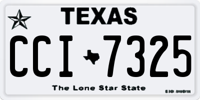 TX license plate CCI7325