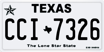 TX license plate CCI7326