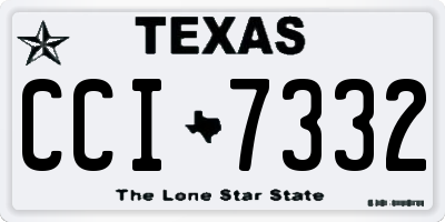 TX license plate CCI7332