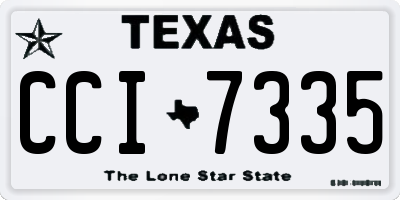 TX license plate CCI7335