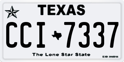 TX license plate CCI7337