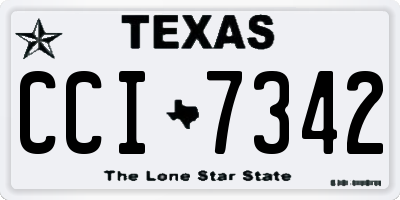 TX license plate CCI7342