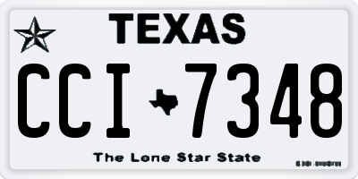 TX license plate CCI7348