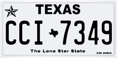 TX license plate CCI7349
