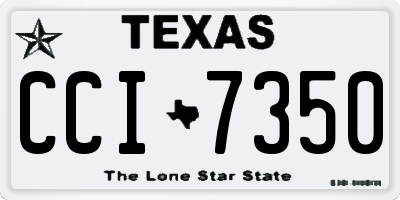 TX license plate CCI7350