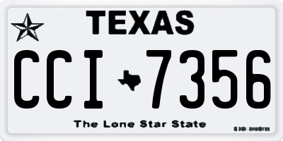 TX license plate CCI7356