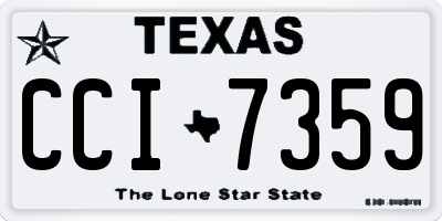 TX license plate CCI7359
