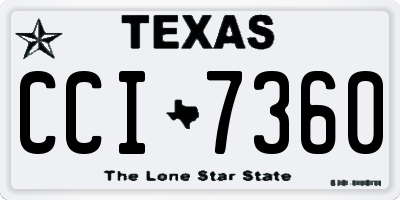 TX license plate CCI7360