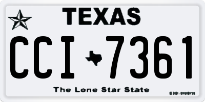 TX license plate CCI7361