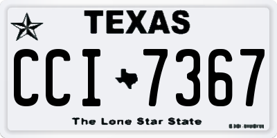 TX license plate CCI7367