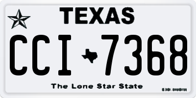 TX license plate CCI7368