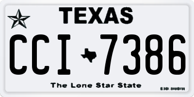 TX license plate CCI7386