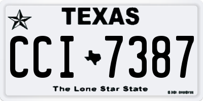 TX license plate CCI7387