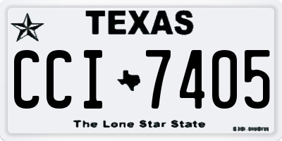 TX license plate CCI7405
