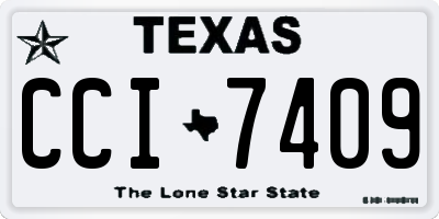 TX license plate CCI7409