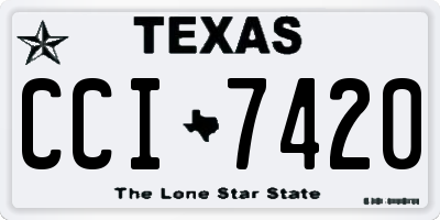 TX license plate CCI7420