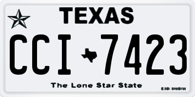 TX license plate CCI7423