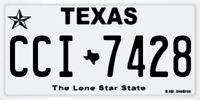 TX license plate CCI7428