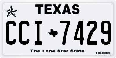 TX license plate CCI7429