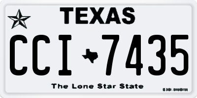TX license plate CCI7435