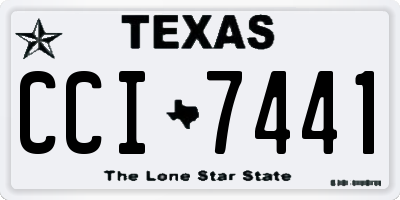 TX license plate CCI7441