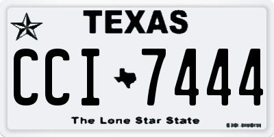 TX license plate CCI7444