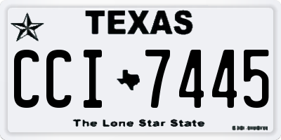 TX license plate CCI7445