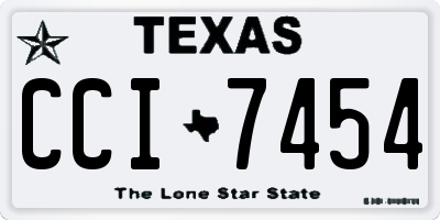 TX license plate CCI7454