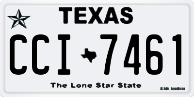 TX license plate CCI7461