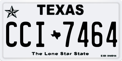 TX license plate CCI7464